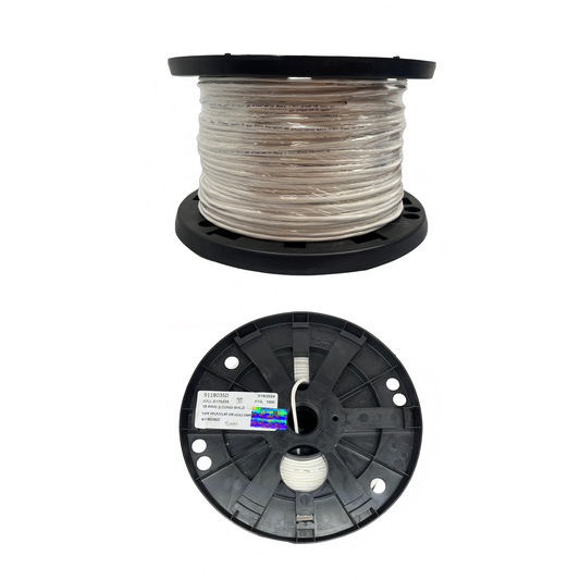 18 AWG 3 Leiter Stranded Shielded Plenum Weiß, Schall / Sicherheitsalarm