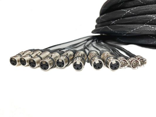 3 Channel BNC HD-SDI (RG6 Belden 1694A) und 8 Channel XLR - Snake Cable