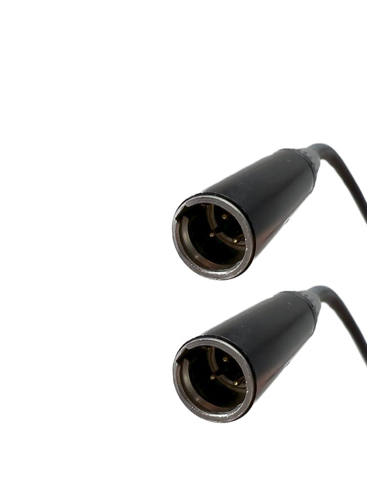 Mini XLR 3 Pin Patch Kabelkabel - Black Flexible Jacket