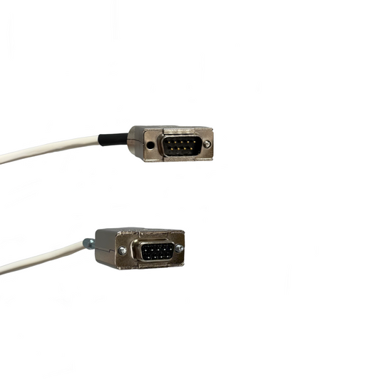 Serienkabel DB9 männlich 45 Grad zu weiblich gerade 22 AWG Plenum Weiß