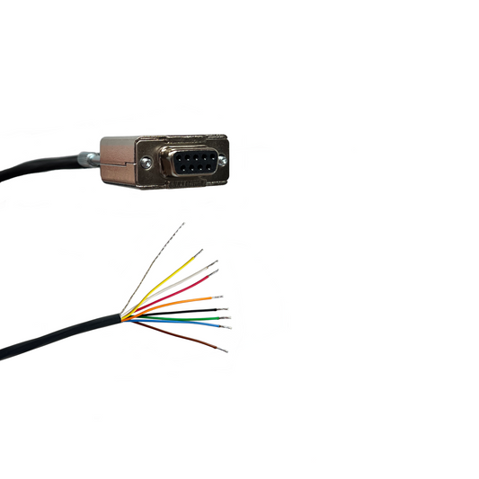 DB9 Weiblich zu Blunt 22 AWG Plenum Black Jacket Serial Data Cable