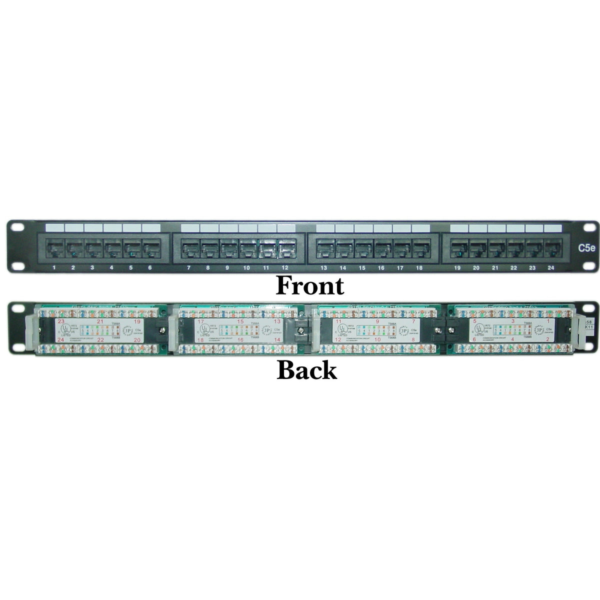Cat5e Patch Panel 110 Block 568A & 568B Kompatibel (12, 24, 48 und 96 Port)