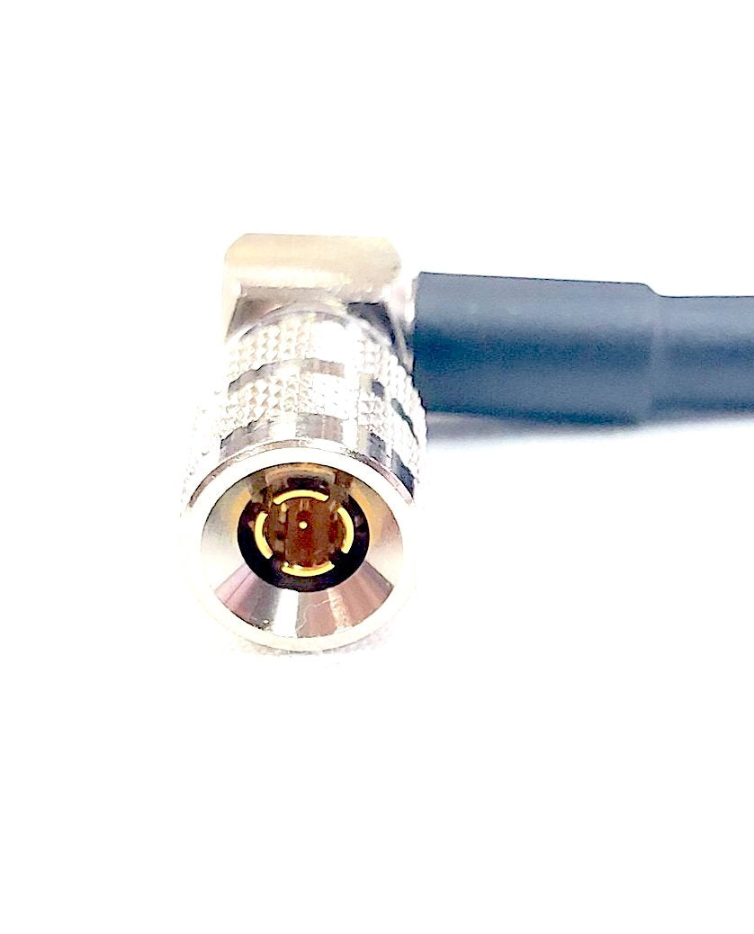Din 1.0/2.3 Winkelstecker für 12G Belden 4855A 75 Ohm Coax