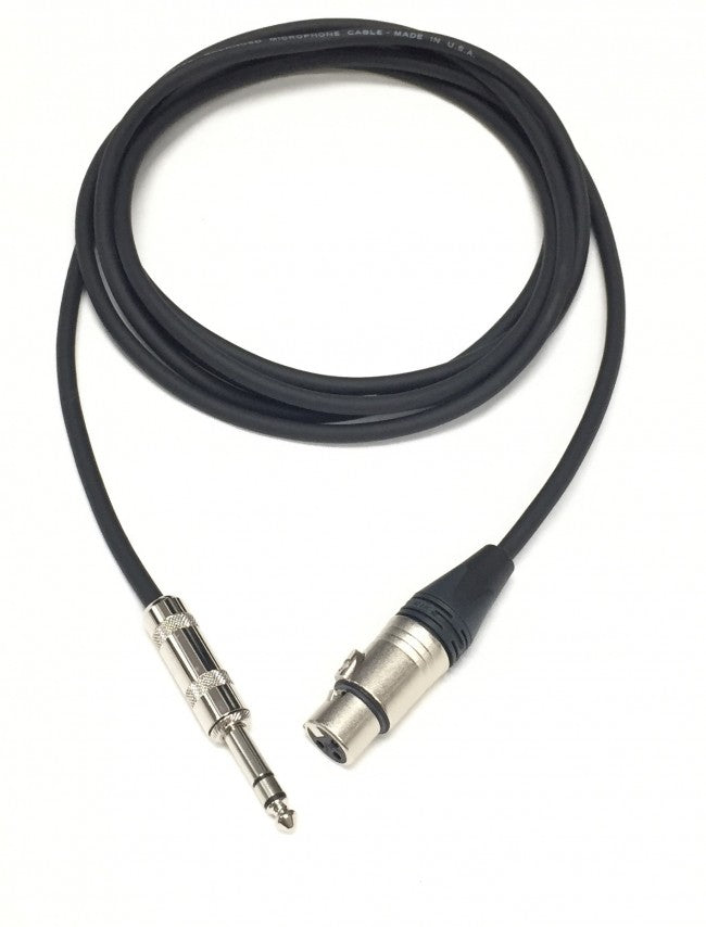 Ausgewogene XLR Female bis 1/4 TRS Audiokabel mit Neutrik Connectors