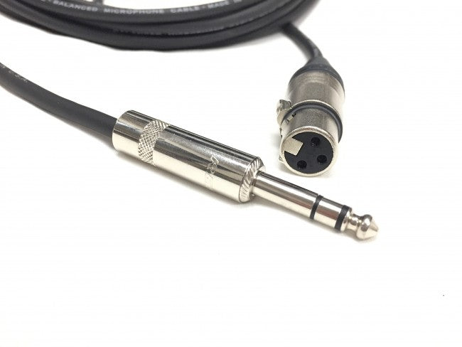 Ausgewogene XLR Female bis 1/4 TRS Audiokabel mit Neutrik Connectors
