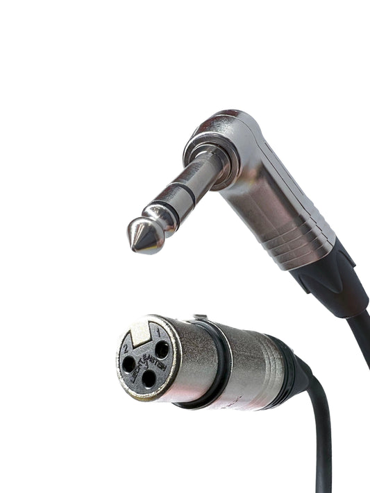 Ausgewogene XLR Female bis 1/4 TRS Rechtswinkel Audiokabel mit Neutrik Connectors