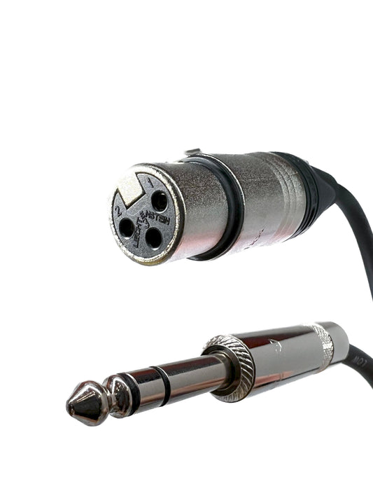 Ausgewogene XLR Female bis 1/4 TRS Audiokabel mit Neutrik Connectors