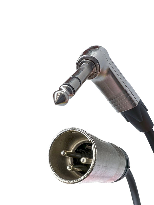 Ausgewogene XLR Male bis 1/4 TRS Rechtswinkel Audiokabel mit Neutrik Connectors