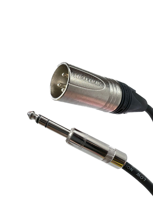 Ausgewogene XLR Male bis 1/4 TRS Audiokabel mit Neutrik Connectors