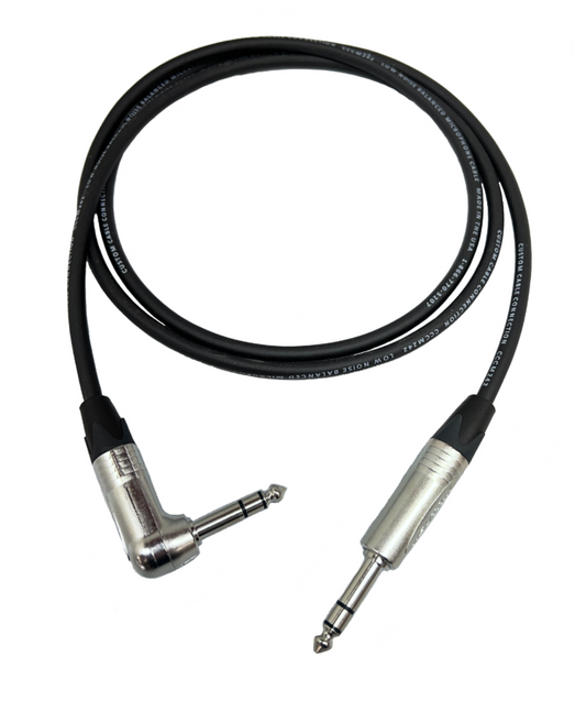 Pro Audio 1/4 Zoll TRS Rechtswinkel zum geraden Balanced Cable