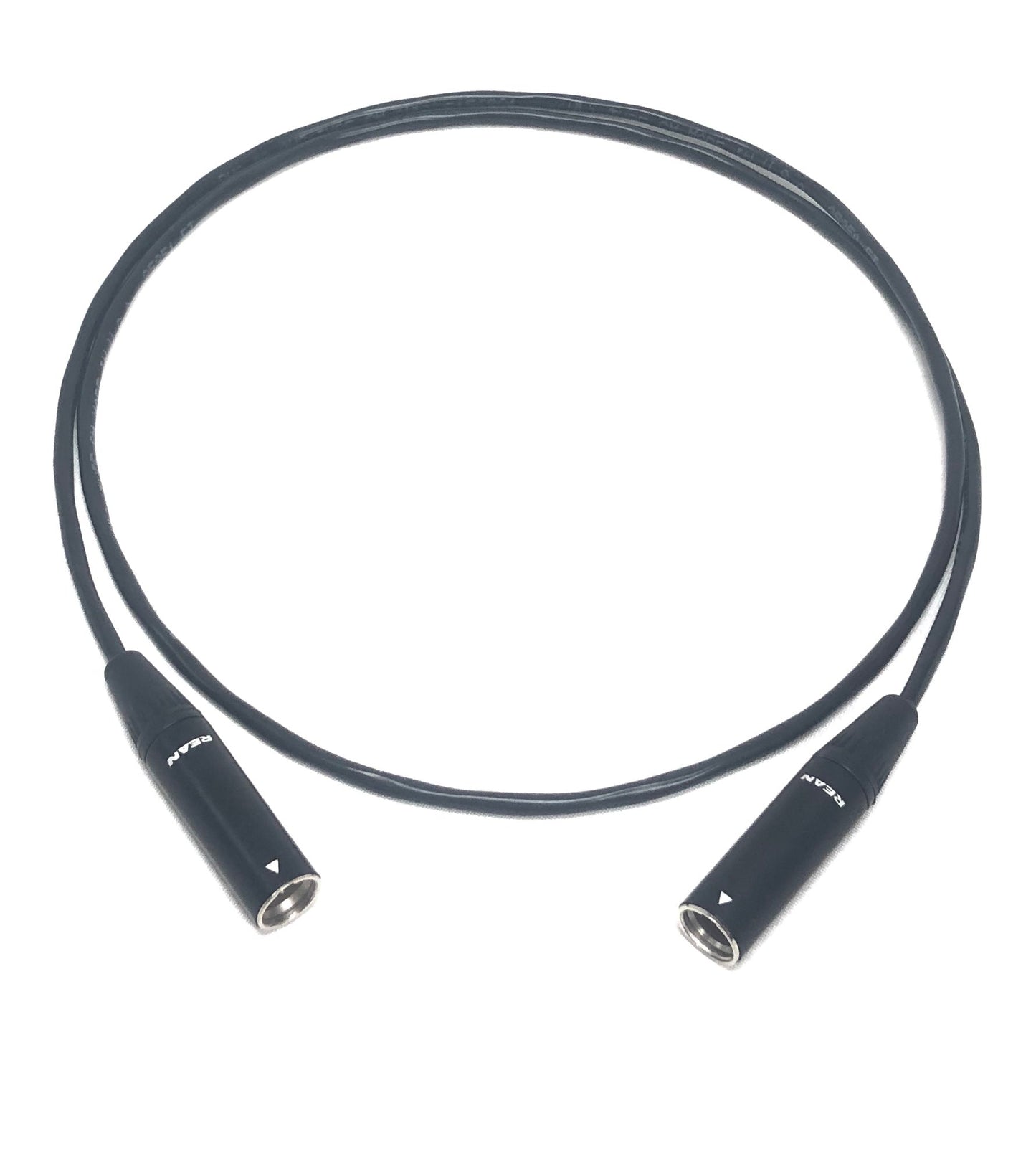 Mini XLR 3 Pin Male to Male Kabel - PVC Black Jacket