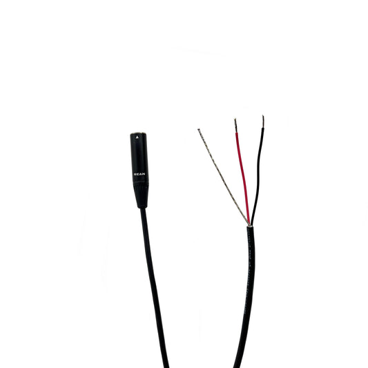 Mini XLR 3 Pin Male to Blunt Installieren von Kabeln - PVC Black Jacket