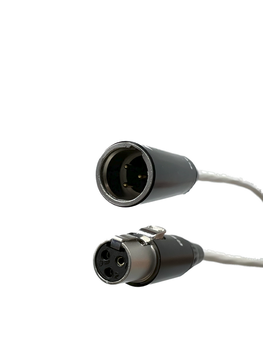 Mini XLR 3 Pin Männlich zu weiblichen Kabeln - Plenum White Jacket