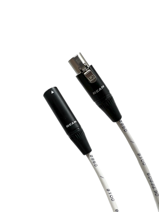 Mini XLR 4 Pin Männlich zu weiblichen Kabeln - Plenum White Jacket
