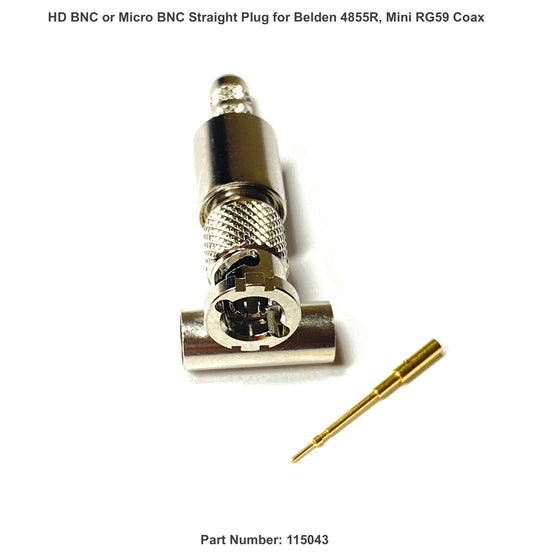 HD BNC oder Micro BNC Plug Straight, 75 Ohm, Crimp 4855A - 12G bewertet