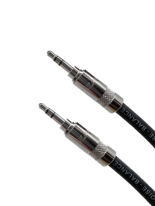 3,5mm Stereo Audio Kabel Männlich zu Männlich Black Jacket Bühne Grad
