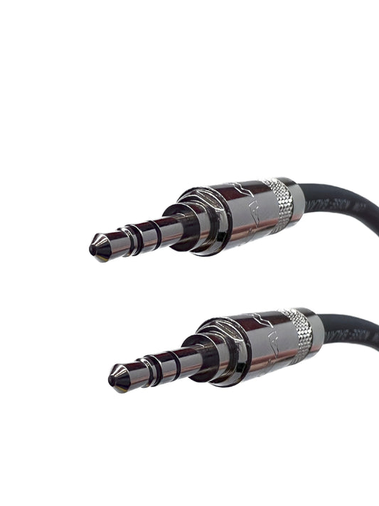 3,5mm Stereo Audio Kabel Männlich zu Männlich Black Jacket Bühne Grad