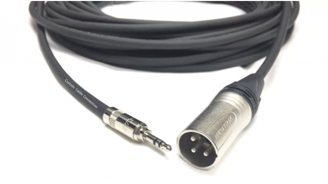Ausgewogene XLR Male bis 3,5mm TRS Audiokabel mit Neutrik Connectors Alle Längen verfügbar