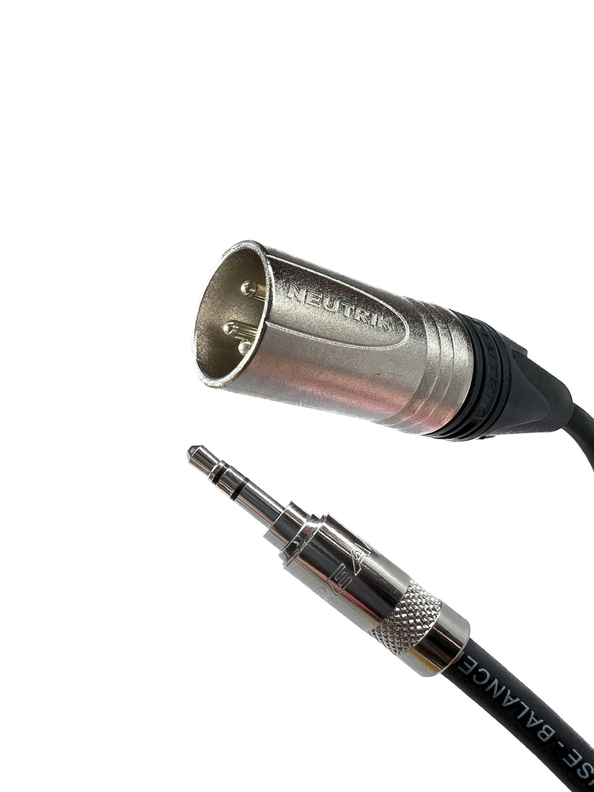 Ausgewogene XLR Male bis 3,5mm TRS Audiokabel mit Neutrik Connectors Alle Längen verfügbar