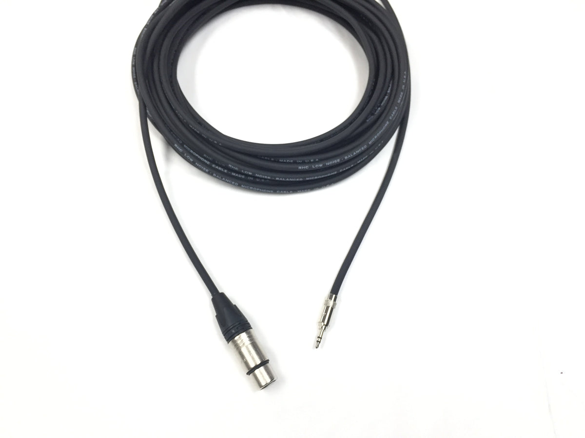 Ausgewogene XLR Female bis 3,5mm TRS Audiokabel mit Neutrik Connectors Alle Längen verfügbar