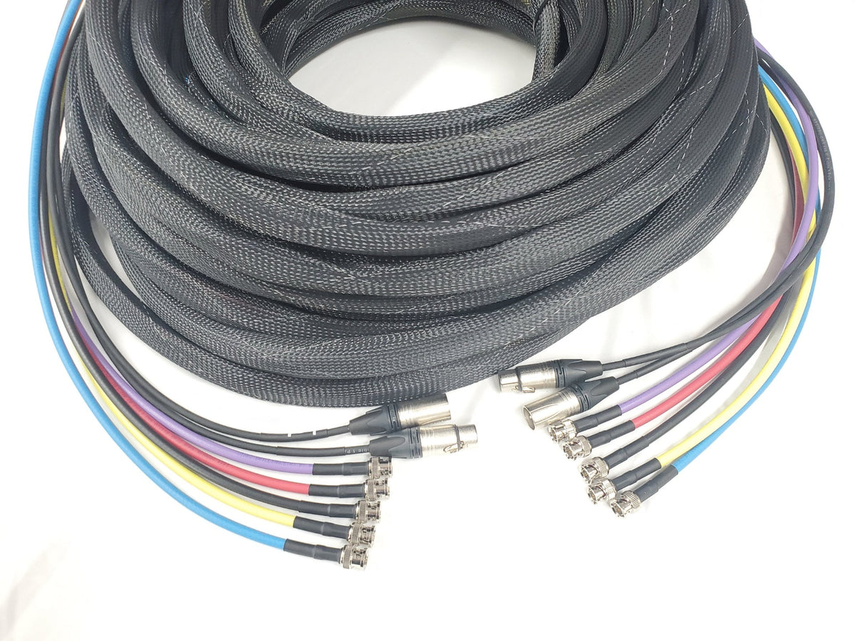 5 Channel BNC - 6G Bewerteter Belden 1694A - Zwei digitale AES / EBU XLR - Schlangenkabel