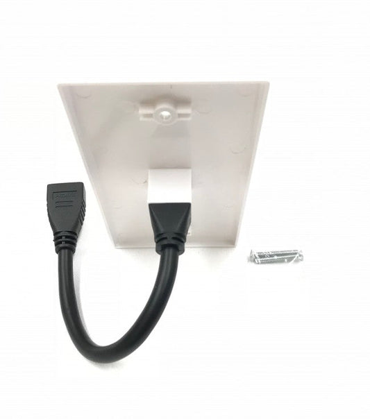 Weiße HDMI Wandplatte mit weiblichem zu weiblichem Schweifschwanz