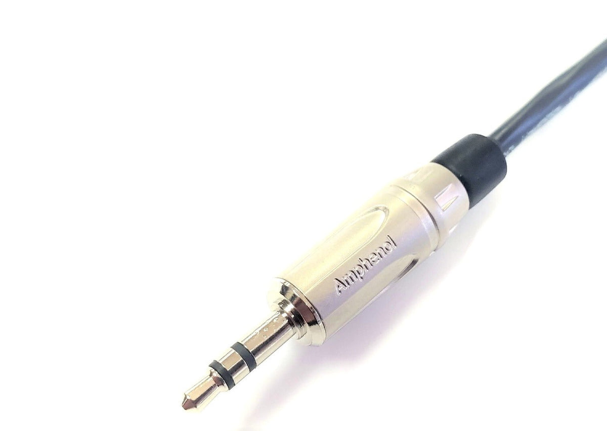 3,5mm Stereo zu Dual 1/4 Mono Y-Cable Male to Male Black - Plenum Installation Grade