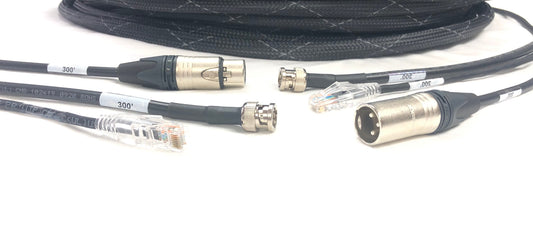 Snake Cable HD-SDI BNC, XLR, CAT5E in einer Jacke