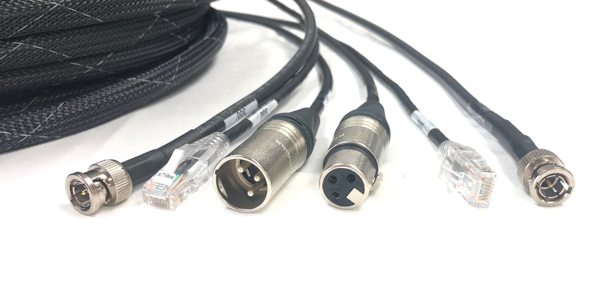 Snake Cable HD-SDI BNC, XLR, CAT5E in einer Jacke
