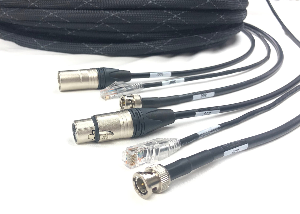 Snake Cable HD-SDI BNC, XLR, CAT5E in einer Jacke