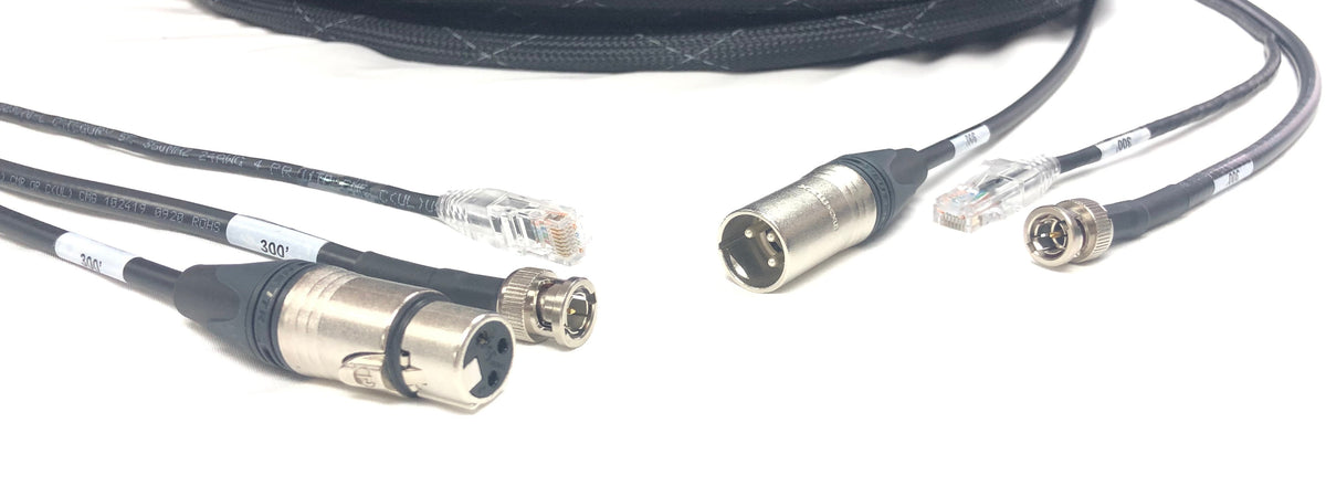 Snake Cable HD-SDI BNC, XLR, CAT5E in einer Jacke