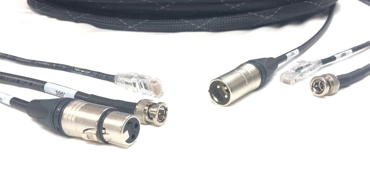 Snake Cable HD-SDI BNC, XLR, CAT5E in einer Jacke