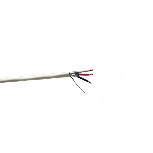 18 AWG 3 Leiter Stranded Shielded Plenum Weiß, Schall / Sicherheitsalarm