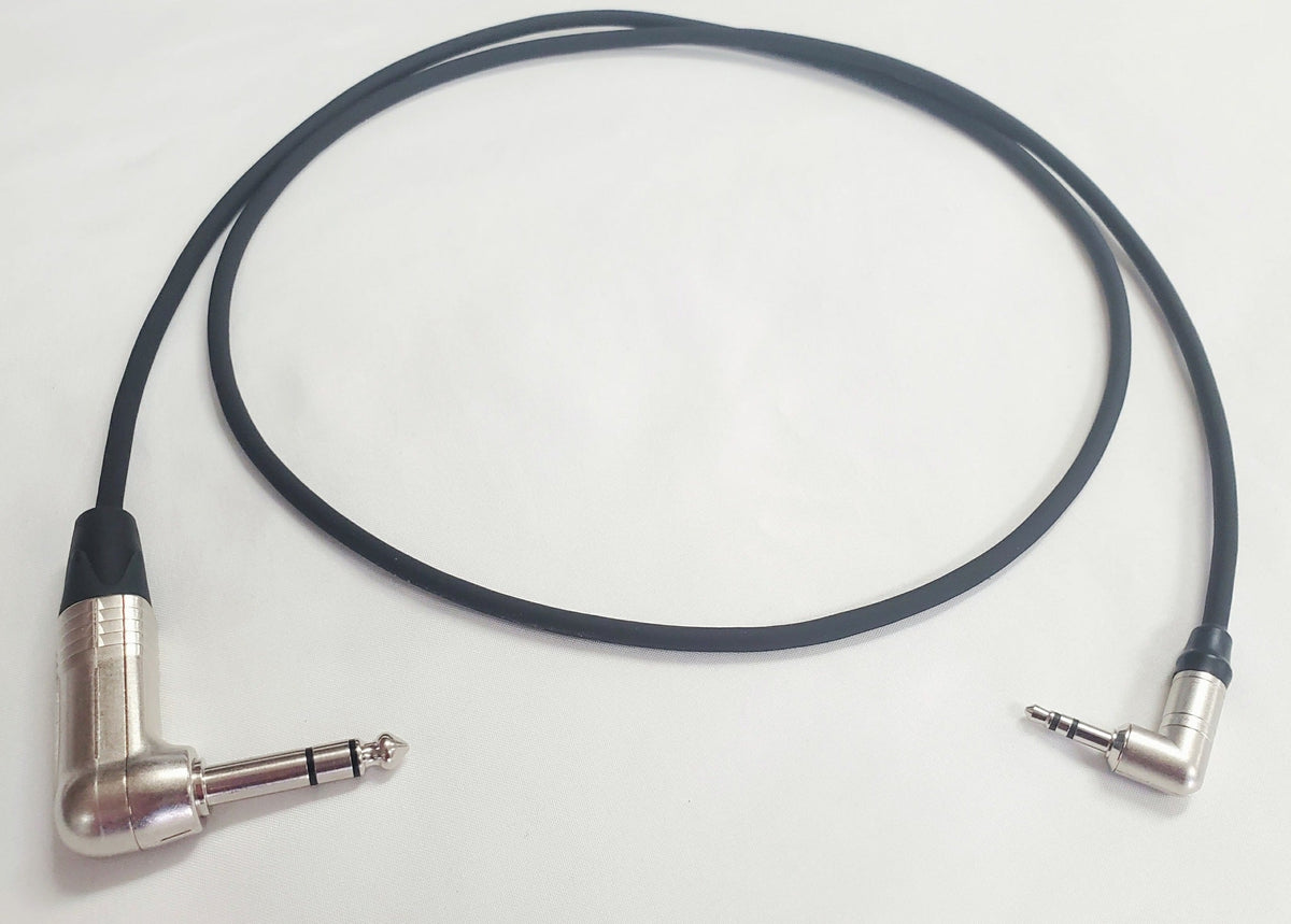 3,5mm Rechtswinkel zu 1/4' TRS Rechtswinkel Stereo Audio Kabel