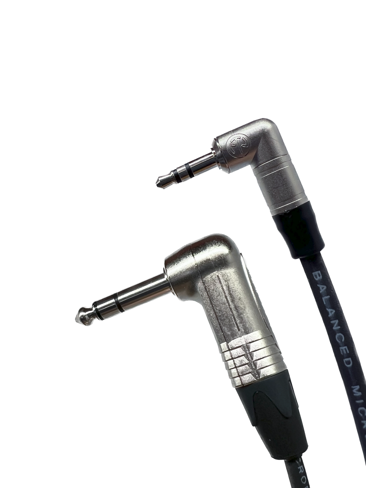 3,5mm Rechtswinkel zu 1/4' TRS Rechtswinkel Stereo Audio Kabel