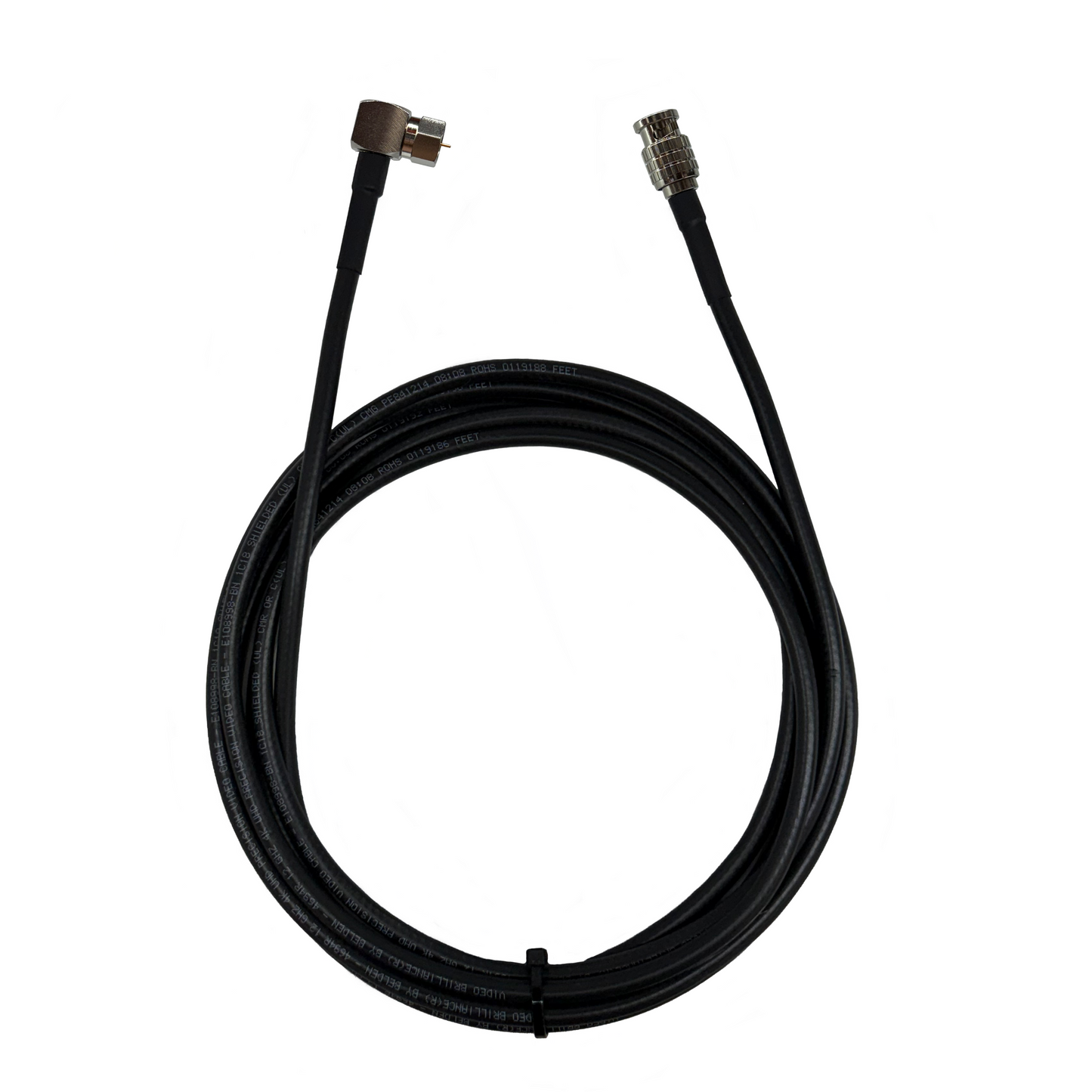 BNC zu F-Type Male Rechtswinkel Belden 4694R RG6 Broadcast 12G Koaxialkabel
