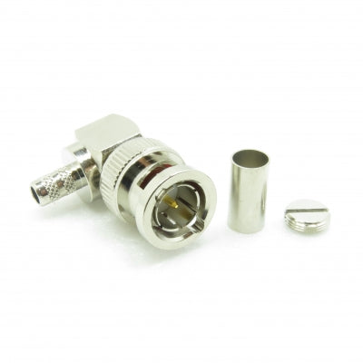 BNC Rechtswinkelstecker für Belden 4855R - 12 GHz - 75 Ohm
