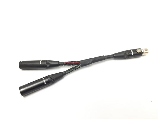 Mini XLR 4 Pin Weiblich bis zwei männliche Mini XLR 4 Pin Y-Kabel - Plenum Bewertet