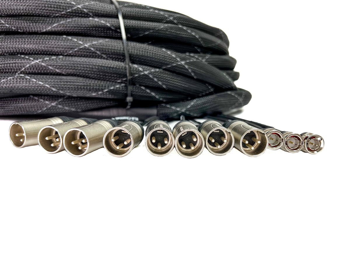 3 Channel BNC HD-SDI (RG6 Belden 1694A) und 8 Channel XLR - Snake Cable