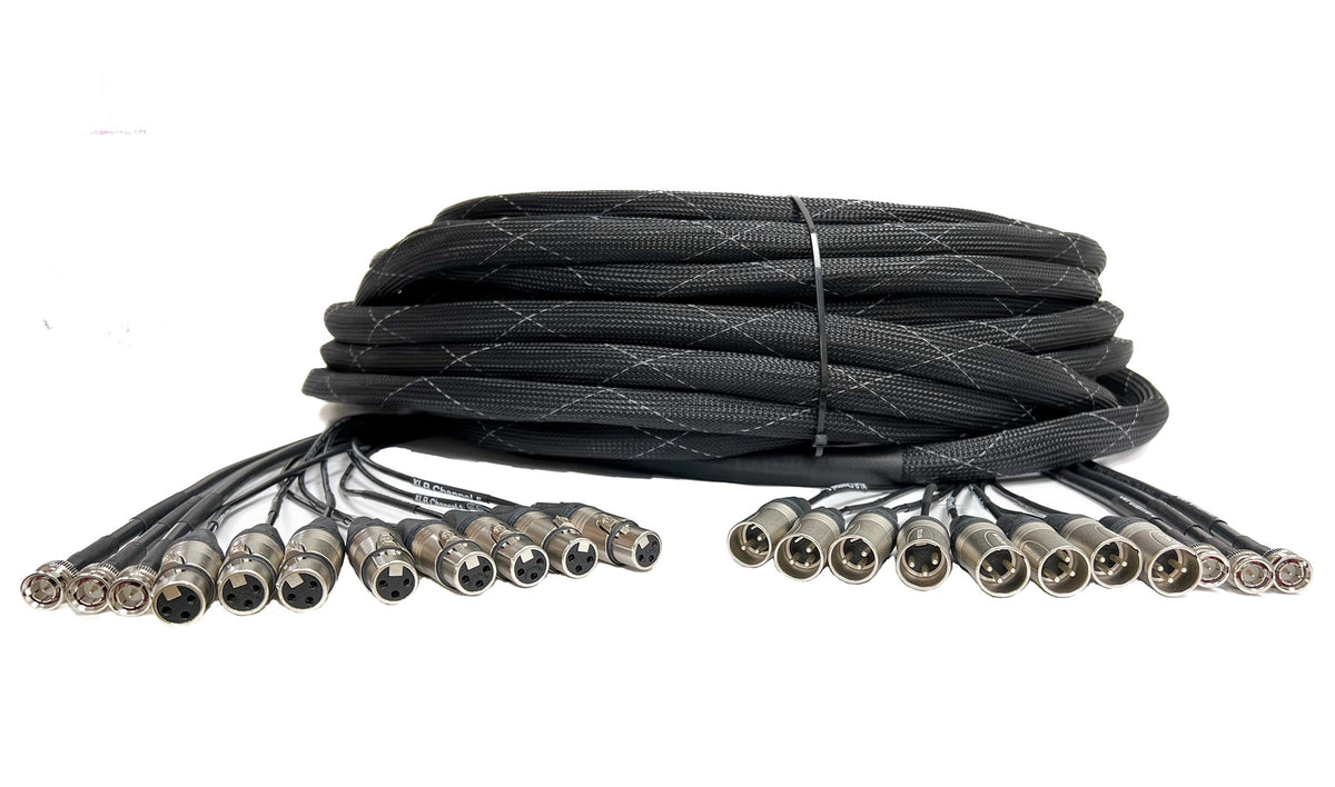 3 Channel BNC HD-SDI (RG6 Belden 1694A) und 8 Channel XLR - Snake Cable