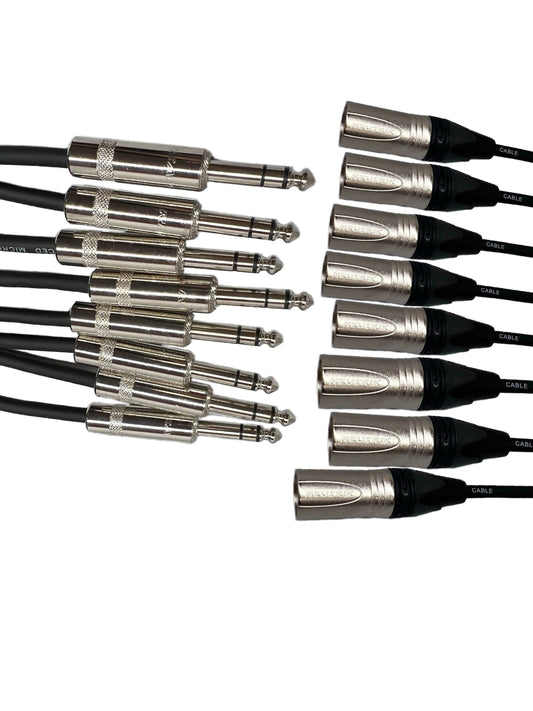 8 Channel XLR Male bis 1/4 Zoll TRS Male Audio - Snake Cable