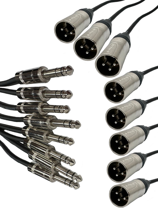 8 Channel XLR Male bis 1/4 Zoll TRS Male Audio - Snake Cable
