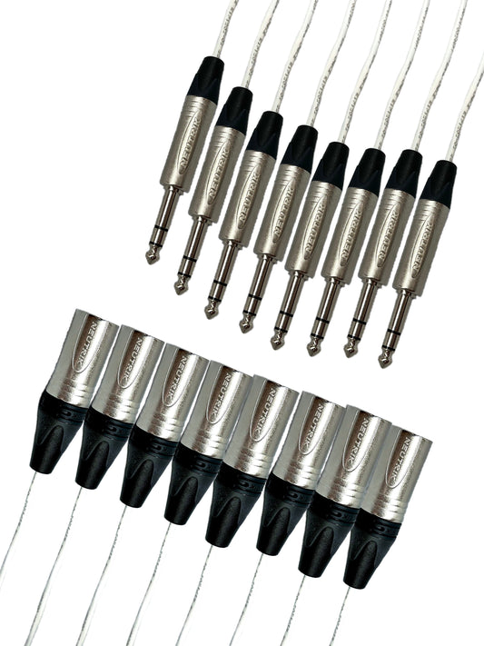 8 Channel XLR Male bis 1/4 Zoll TRS Male Audio - Plenum Snake Cable