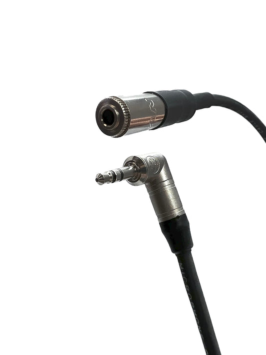 3,5mm Stereo Audio Kabel Männlicher Rechtswinkel zu Weibchen Gerade