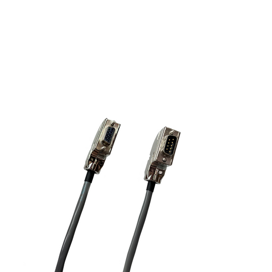 Rechtwinkel Serienkabel DB9 Männlich bis weiblich 24 AWG Graue PVC Jacke