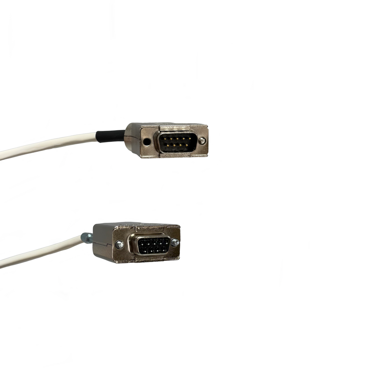 Serienkabel DB9 männlich 45 Grad zu weiblich gerade 22 AWG Plenum Weiß