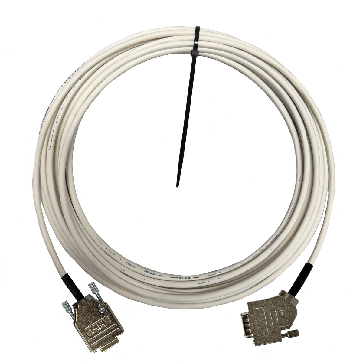 Serienkabel DB9 männlich 45 Grad zu weiblich gerade 22 AWG Plenum Weiß