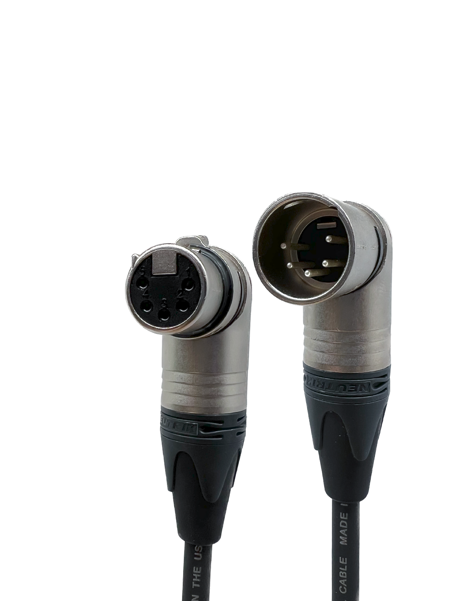 5-Pin XLR Rechtswinkel zu Rechtswinkel DMX AES/EBU Digital Audio/Data Mic Kabel