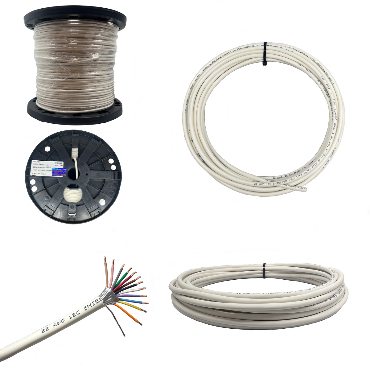 22 AWG 12 Leiter Stranded Shielded Plenum CMP Kabel