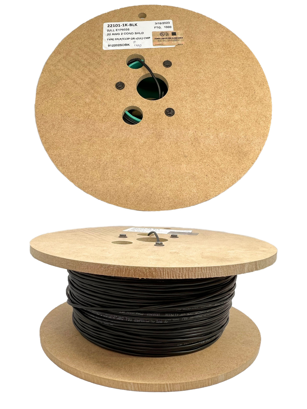 22 AWG 2 Conductor Stranded Shielded Plenum Cable (500ft, 1000ft)